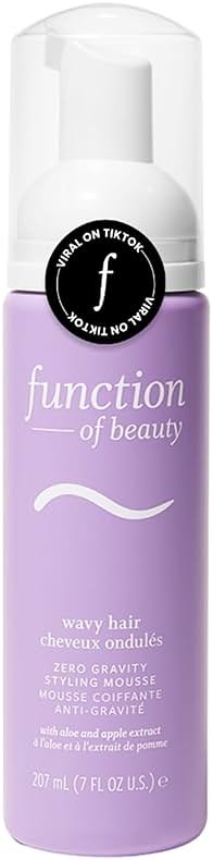Function of Beauty Wavy Hair Mousse for Styling - Anti-Frizz Hair Styler Adds Volume & Defines Natural Waves - Volumizing & Texturizing Lightweight Styling Foam with Flexible Hold - Hair Care Products - Product Image