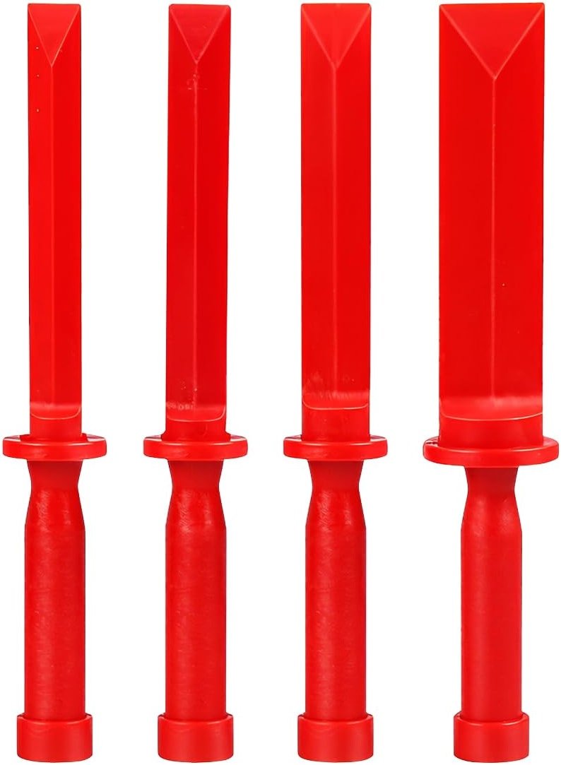 Mandark 4PCS Plastic Car Chisel Scraper Set, Non-Marring Vehicle Wheel Weight Remover Tool, Auto Paint Scraper Remover Tool Kit Accessories, Universal for Removing Debris, Adhesives, Film - Product Image