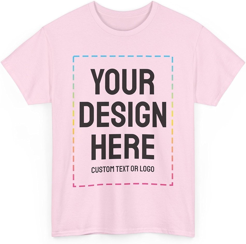 Custom T-Shirts - Personalized, Customized Cotton Tees - Create Your Own with Photo, Text, Name or Logo for Men and Women - Product Image