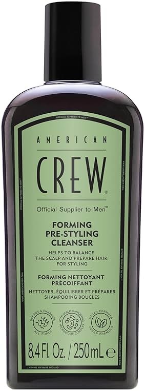 American Crew Men's Pre-Styler Forming Shampoo for Textured & Curly Hair, Anti-Frizz & Curl Defining, Hydrating with Jojoba Oil, Vegan, 8.5 fl oz - Product Image