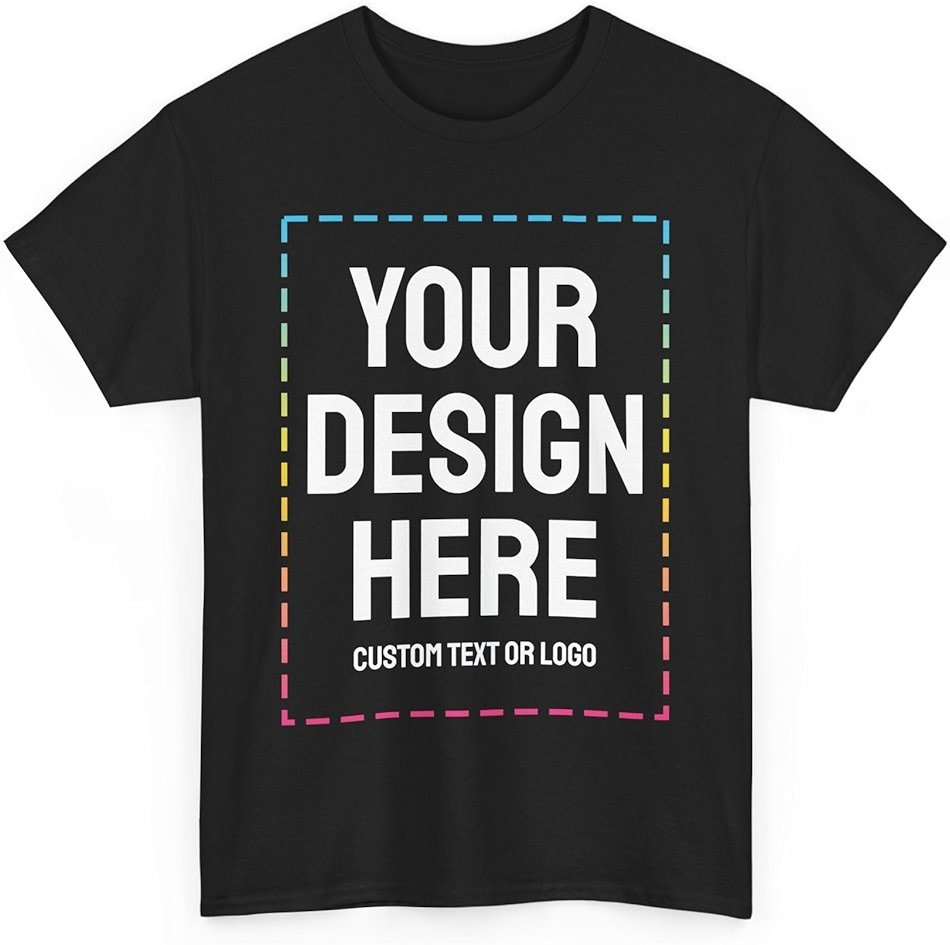Custom T-Shirts - Personalized, Customized Cotton Tees - Create Your Own with Photo, Text, Name or Logo for Men and Women - Product Image