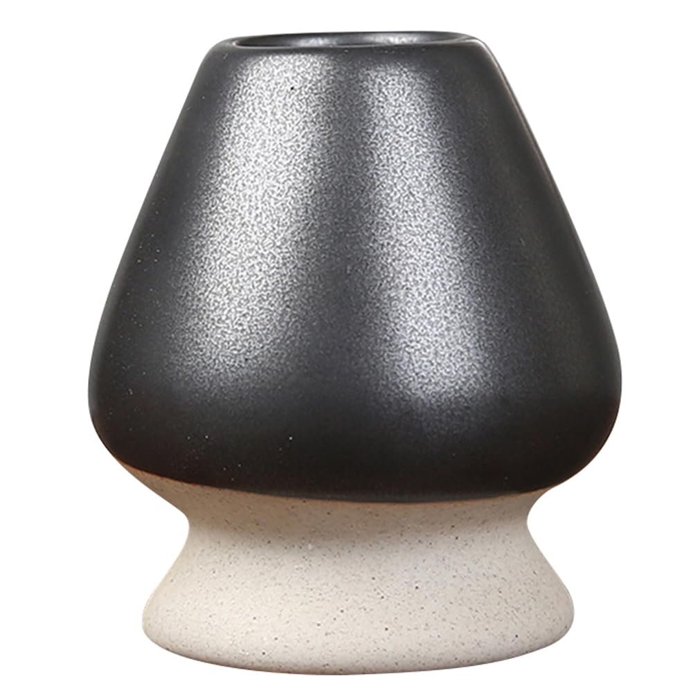 Matcha Tea Whisk Holder, 1Pc Chasen Stand, Ceramic Holder Chasen Stand fit for Traditional Japanese Tea Matcha Set Accessories (Black) - Product Image