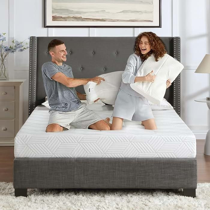 Twin Size Mattress Gel Memory Foam Bed Mattress in a Box Medium Firm and Good Support Removable and Washable Design Breathable Fabric Small Compression Packaging for Kids and Adults - Product Image