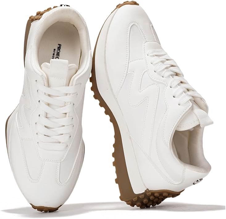 Project Cloud Trendy Fashion Sneakers for Women 2026 - Memory Foam and Non-Slip Comfortable Casual Ladies Shoes for Womens Fashion Sneakers - Lightweight Lace-up Shoes (Lecco) - Product Image