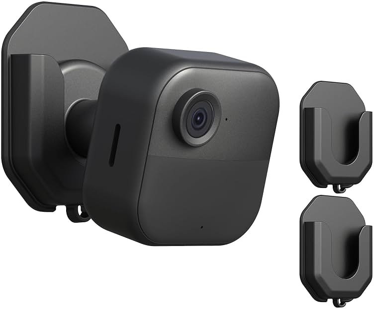 2 Pack Blink Camera No Drill No Screws Wall Mount Bracket for Blink Outdoor 4 /Blink Mini/Mini 2 /Blink Indoor Cameras, HBV Adhesive Mount(KMOUANTS Black Wall Mount for Blink Cameras) - Product Image