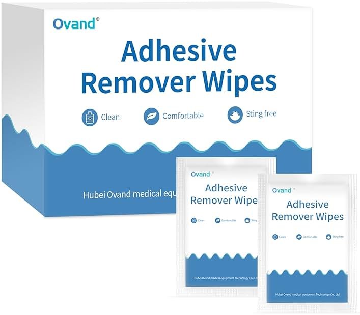40 Pcs Adhesive Remover Wipes - Adhesive Tape Remover Pads,Premium Adhesive Tape Remover Pads,Adhesive Remover for Skin from Bandages,Tapes, and Ostomy Adhesives - Product Image