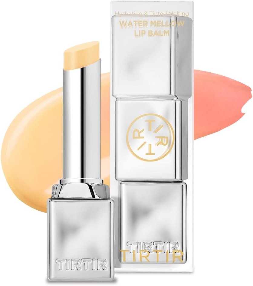 TIRTIR Water Mellow Lip Balm, 03 Peach Lemony, 0.11 Fl Oz – pH Color Changing Organic Korean Lip Care, Lightweight Deep Hydration Lip Moisturizer for Women Men, Paraben Free - Product Image