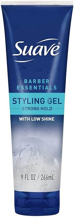 Suave Barber Essentials Styling Gel for Men, Strong Hold and Low Shine, No Flakes, Barber-Quality Results, 9 oz - Product Image