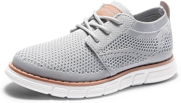 Bruno Marc Boy's Mesh Sneakers Oxfords Casual Dress Lace-Up Lightweight Walking Shoes - Product Image