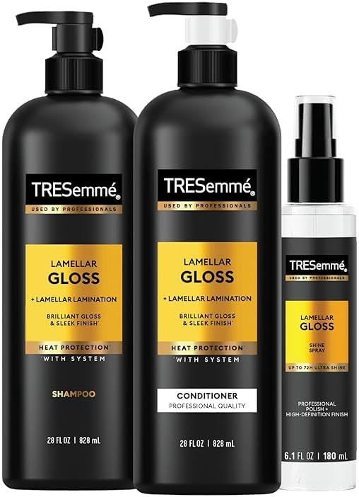 TRESemmé - Shampoo Lamellar Gloss 3 Pk Regimen Collection Pack For Brilliant Gloss & Sleek Finish Ultimate Shine 28Oz(2)and 6.1Oz - Product Image