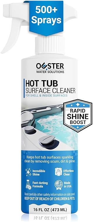 Bio Ouster Hot Tub Surface Cleaner - Hot Tub Cleaner for Inside Surface & Shell - For Standard and Inflatable Spas - Removes Dirt and Grime for a Sparkling Shine - Made in USA (16oz) - Product Image