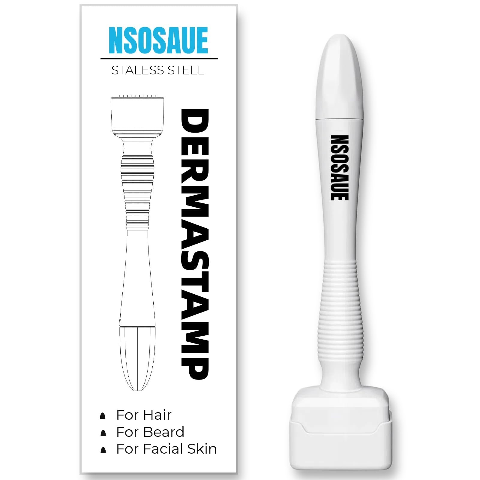 Dermastamp for Hair & Beard Micro-exfoliating Tool for Women and Men - Product Image