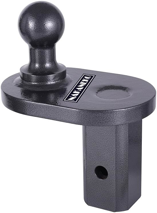 NAKANEKO GNXA4085,4” Offset Gooseneck Ball,Heavy Duty Trailer Hitches Gooseneck Hitch Extender,20000 lbs GTW,5000 lbs VTW,2-5/16 Inch Diameter Ball - Product Image