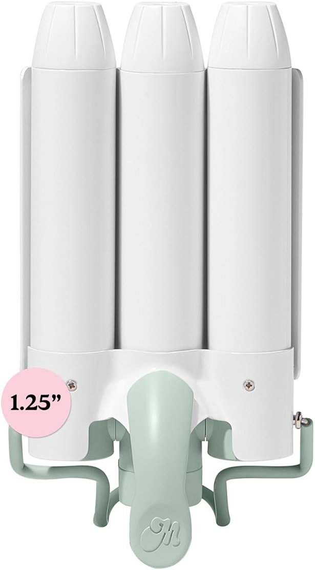 Mane 1.25" Jumbo Hair Waver Styling Attachment - 3 Barrel Curling Iron for Natural-Looking Beach Waves, Frizz-Free Volume & Texture - Detachable Hair Tools Compatible with Power Base - Product Image