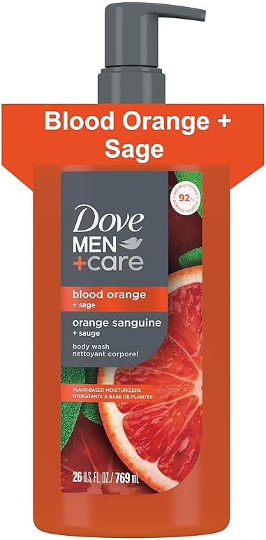 DOVE MEN Blood Orange + Sage Moisturizing Body Wash | #1 Dermatologist Body Wash for Men, Sulfate Free, Paraben Free, & Dye Free | 26oz - Product Image