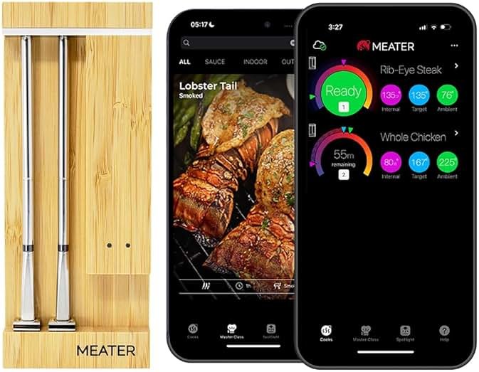MEATER Pro Duo: Wireless Smart Meat Thermometer | 1000°F High Heat Resistance | Long Range | Dual Probes | Six Sensors | BBQ, Oven, Grill, Smoker, Air Fryer, Deep Fryer | iOS & Android App - Product Image