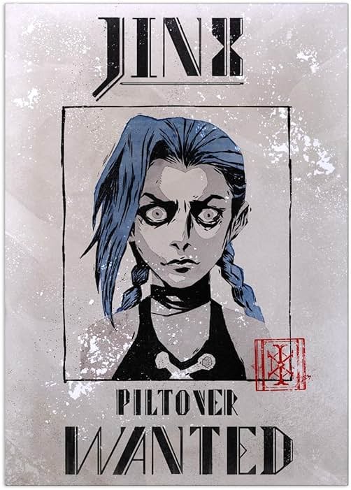 Displate Official Arcane Metal Poster Magnetic Mounting Included Licensed Artwork Modern Wall Decor Wanted Light Poster 12.6x17.7 in - Product Image