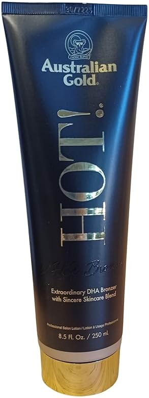 Australian Gold Hot! Bronze Extraordinary DHA Bronzer - 8.5 ounces, Tanning Lotion for Indoor or Outdoor use HOT! Black DHA Bronzer - Product Image