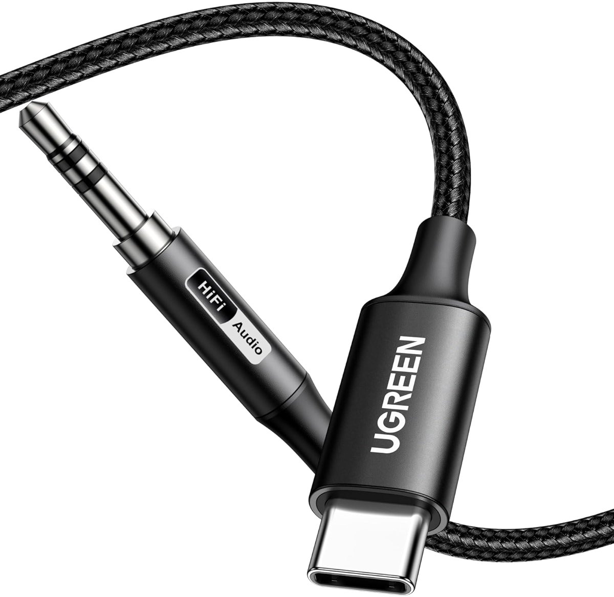 UGREEN USB C to Aux Type C to 3.5mm Audio Adapter Hi-Res 32bit/384KHz Stereo Cord Headphone Male Car Auxiliary Cable Compatible with iPhone 17 16 15 Pro Max, Galaxy S25 S24 Ultra iPad Pixel 10, 3.3FT - Product Image