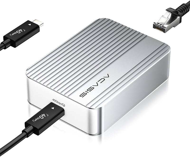 ACASIS USB4 to10gb ethernet Adapter High-Speed USB C to Ethernet Adapter OnlyCompatibleThunderbolt3/4/5/USB4 Aluminum Housing10gb ethernet Adapter Supports10/5/2.5/1Gbps/100Mb/s for Mac/Windows/Linux - Product Image