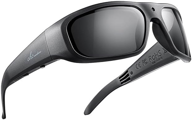 OHO Ultra-Thin Lightweight Sports Camera Sunglasses, 24MP Camera, 1080P Video, Water Resistant UV400 Lens - Product Image