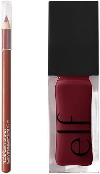e.l.f. Glow Reviver Lip Oil & Cream Glide Lip Liner Bundle, Nourishing, High-Shine Tinted Lip Oil & Highly-Pigmented Lip Pencil, Vegan & Cruelty-Free - Product Image