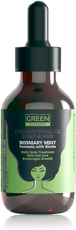 Rosemary Oil for Thinning Hair – Boosts Circulation, Relieves Itchy & Dry Scalp, Strengthens Hair & Eyebrow & Eyelash Health – Suitable for Men & Women, All Hair Types (60ml/2oz) (Pack of 1) - Product Image