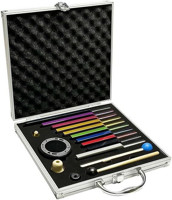 Yisowy 18pcs Solfeggio Tuning Forks Set, 10 Premium Aluminum Alloy Vibrational Forks with 2 Ergonomic Mallets, Activator & Accessories Kit for Yoga, Sound Therapy, Chakra Balancing & Stress Relief - Product Image