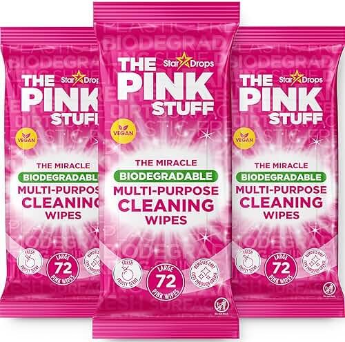 Stardrops The Pink Stuff Miracle Multi-Purpose Cleaning Wipes – 216 Count – Tough on Grease, Grime, and Dirt – All-Purpose Cleaner for Kitchen, Bathroom, and More - Product Image