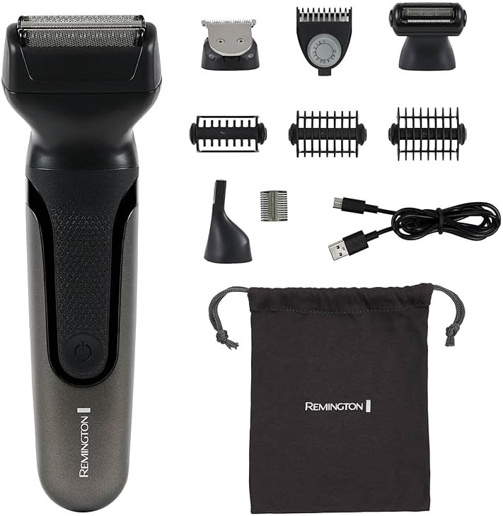 Remington ONE Shave & Groom Multi-Tool Electric Razor for Men, Foil Shaver with 4 Full-Size Attachments & 5 Adjustable Combs for Beard, Face & Body Grooming - Product Image