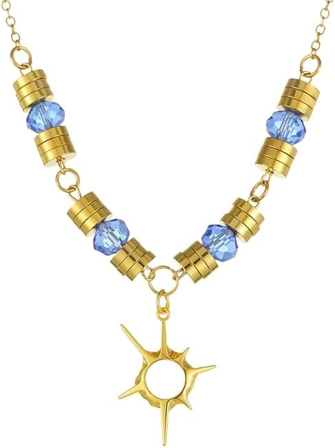 BOTVUG Viktor Necklace Inspired Corrupted Hexcore Necklace Lolite Hematite Merch Jewelry Fans Gifts - Product Image