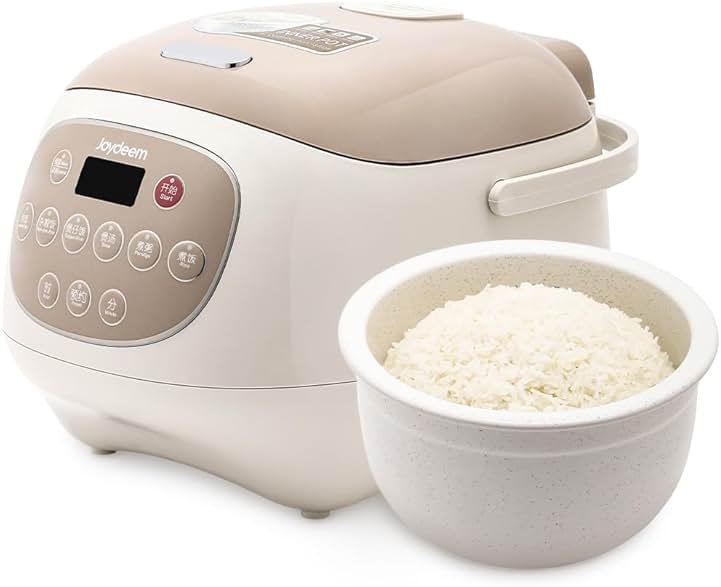 Joydeem Ceramic Rice Cooker, 6 Cups Uncooked Rice Cookers with Pure Ceramic Inner Pot, Healthy & PFOA Free, 3L/3.2 qt, DFB-C300 - Product Image