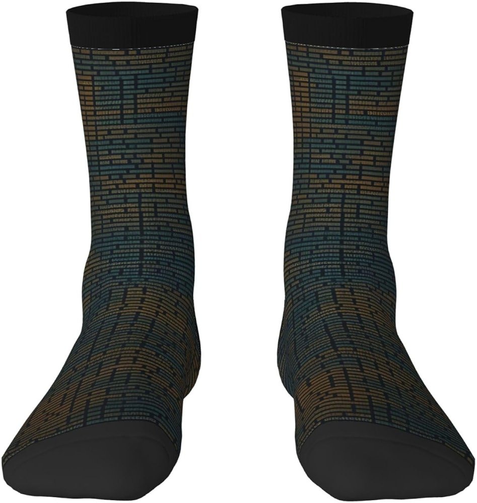 MUFLVDX Programming Code Print Unisex Socks,Comfortable And Breathable Cotton Socks,Suitable For All Seasons - Product Image