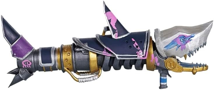 Vasojot Unisex Vi Jinx Powder Cosplay Shark Ornament Prop Jinx Costume Outfits Accessories Adult Halloween for Fans Blue - Product Image