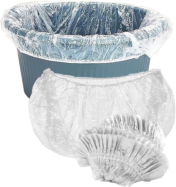 100 PCS Disposable Pedicure Spa Chair Liners – Durable Clear Elastic Foot Bath Bags for Salon Tubs and Foot Massage Treatments - Product Image
