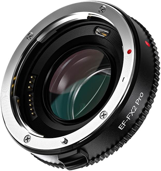 VILTROX EF-FX2 Pro Auto Focus Lens Adapter 0.71x Focal Reducer Speed Booster Adapter Compatible with Canon EF Mount Lens to Fuji X-Mount Camera X-T3 X-T2 X-T20 X-T10 X-T100 X-PRO 2 X-E3 X-A20 - Product Image