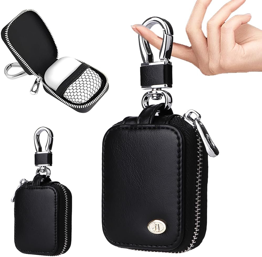 CCSmall Earbud Cases, Headphone Storage Case for AirPods Pro 3/4/1/2/3/Pro 2, PU Leather Zipper Carrying Case Small Bag Pouch Travel Organizer for Wireless Wired Earphones & USB Cable Black - Product Image