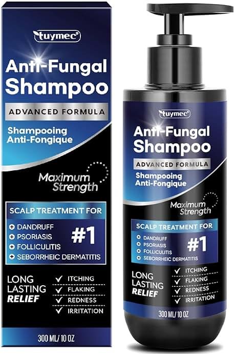 Tuymec Psoriasis Shampoo, Seborrheic Dermatitis Folliculitis Shampoo, Anti-Fungal and Anti-Dandruff for Men and Women 300ML. - Product Image