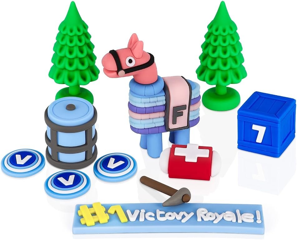 Video Game Cake Toppers - 11 Piece Set for Themed Birthdays - Enhanced Party Decorations - Product Image