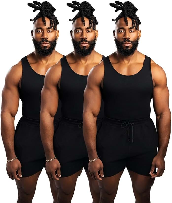 Ekkovision Beaters, Men's Tank Tops, Cotton Spandex Blend Tanks for Men, Comfortable, Durable Ribbed Fabric. - Product Image