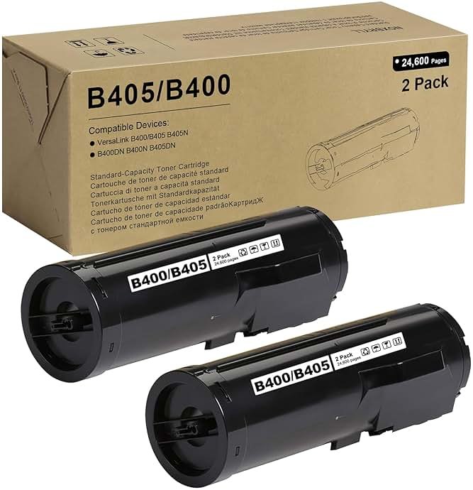 VersaLink B400/B405 Black Toner Cartridge Extra High Capacity 106R03584 Toner Cartridge Compatible for Xerox VersaLink B405 B400 B400N B400DN B405N B405DN Printer - 24,600 Pages, 2 Pack - Product Image