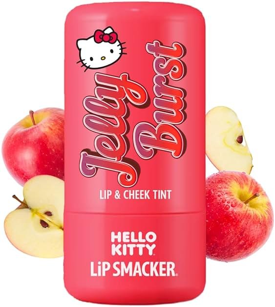 Lip Smacker Hello Kitty So Jelly Lip & Cheek Tint, Moisturizing Sheer & Buildable Color, Fun Bouncy Jelly Texture, Sweet Apple Flavor - Apple - Product Image