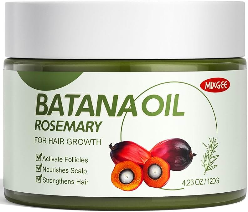 Mixgee Batana Oil Balm for Hair Growth & Thickness, Natural Formula With Batana & Rosemary Oil & Biotin, Promotes Scalp Health for Thicker, Fuller Hair(4.23 OZ) - Product Image