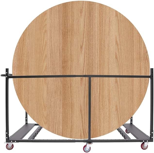 Folding Table Chair, Cart Rolling Storage Rack for Folding Table and Round, Heavy Duty Table Trolley for Storage Capacity 8 to 10 60-inch Round Tables for Hotels, Banquet Halls and Weddings - Product Image
