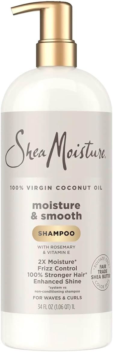Shea Moisture 100% Virgin Coconut Oil Moisture & Smooth Shampoo, 34 Fluid Ounce - Product Image