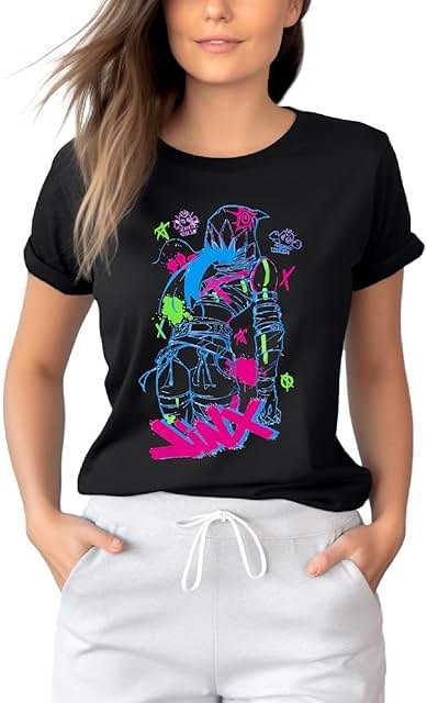 Arcane Monkey Tee – Graffiti Street Art Anime Shirt, Powder Design, Arcane Inspired Graphic Outfit - Product Image