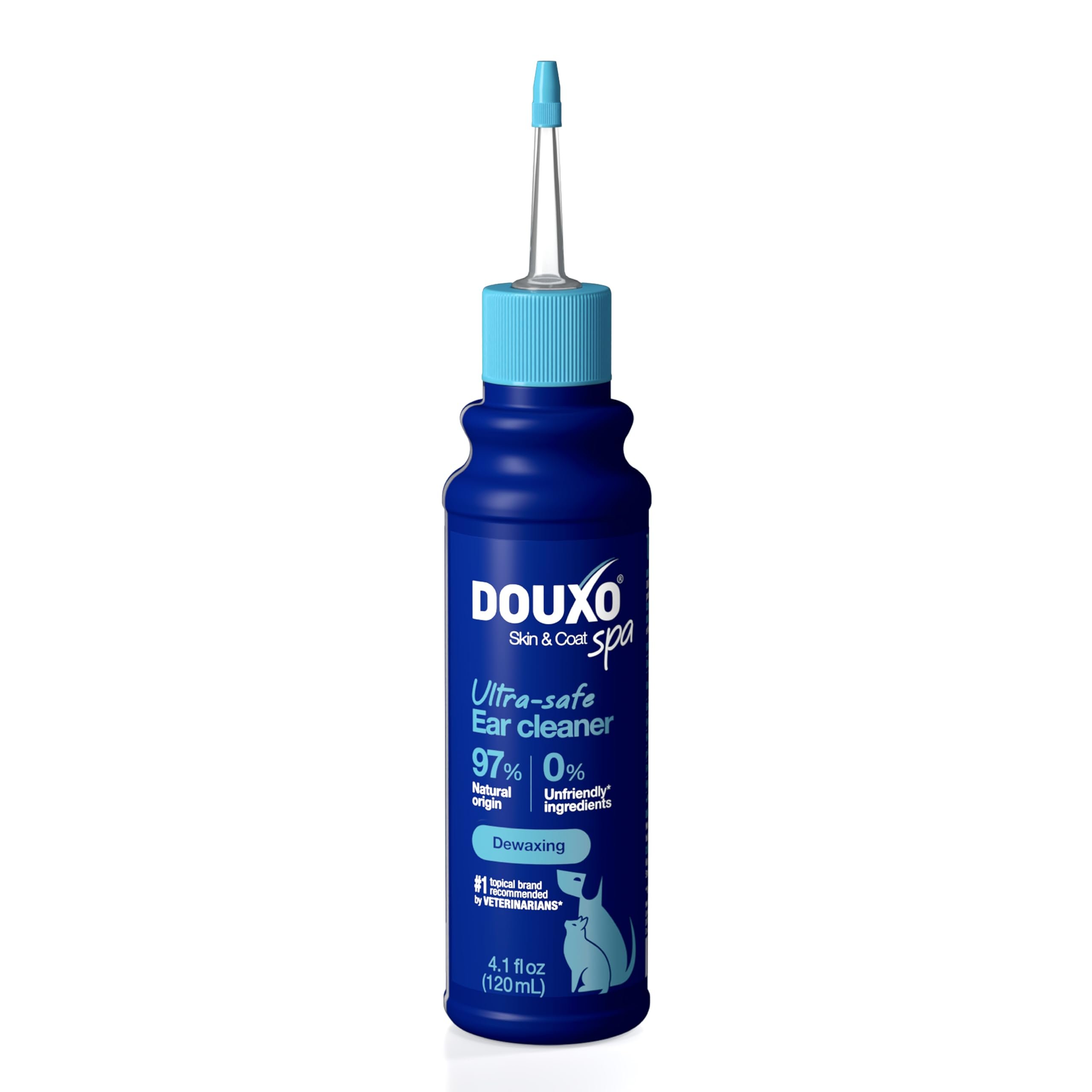 DOUXO SPA Dog & Cat Ear Cleaner, 4.1 fl oz, Safely Cleans and Dewaxes the Ear, Skin-Friendly Formula - Product Image