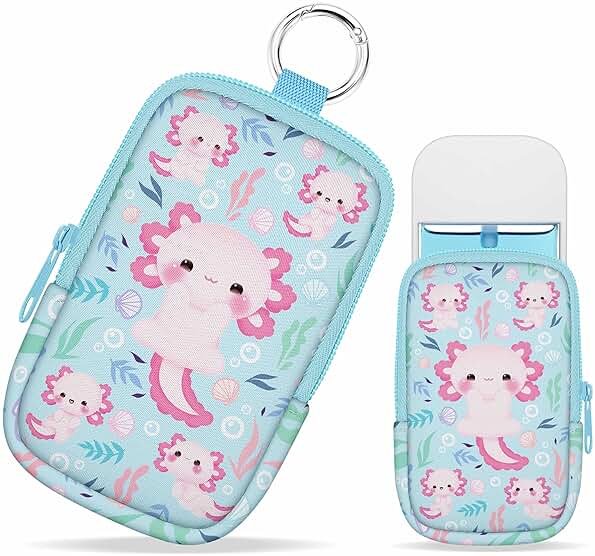 Mcapirivo Hand Sanitizer Spray Case, Axolotls Hand Sanitizer Holder Zippered Pouch, Cute Fashion Accessory with Snap Hook for Glow Mist and Power Mist 1FL OZ - Product Image