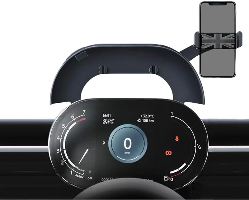 Persevere Car Phone Holder for Mini Cooper F54 F55 F56 F57 with Control Display Dashboard, 360° Rotatable Phone Mount for All 4-6.9 Inches Smartphones, Right (Not Supported All Countryman F60/R61) - Product Image