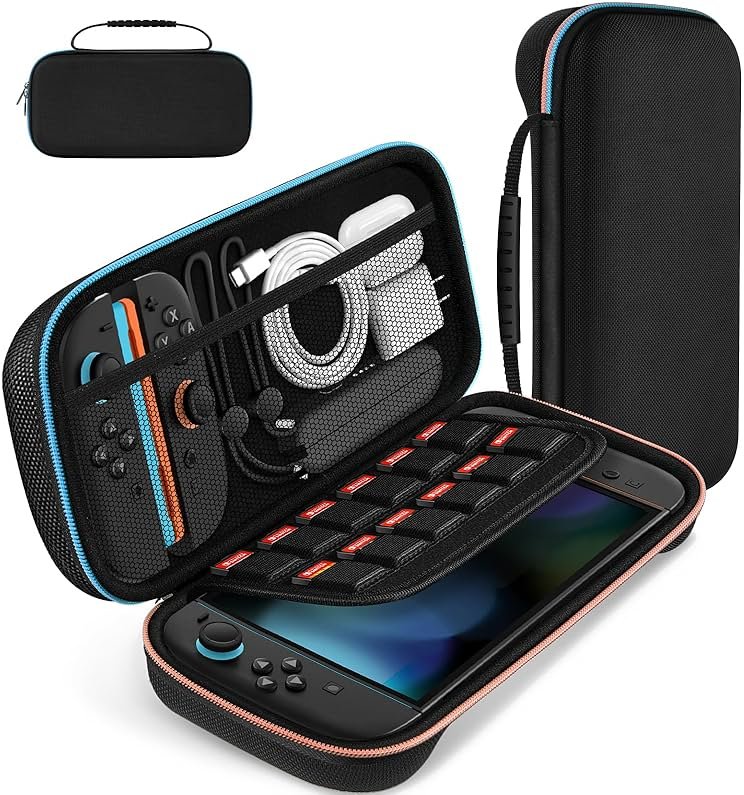 ivoler Carrying Case for Nintendo Switch 2 Model(2025), Portable Hard Shell Pouch Carrying Travel Game Bag for Nintendo Switch 2 Accessories Holds 12 Game Cartridge (Black) - Product Image